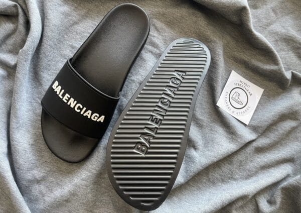 Balenciaga Logo Print Slides