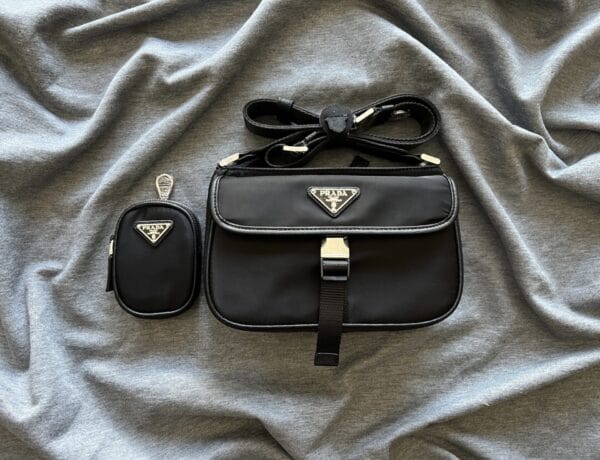 Prada triangle-logo messenger bag
