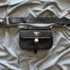 Prada triangle-logo messenger bag