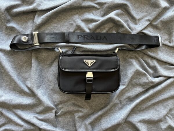 Prada triangle-logo messenger bag