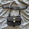 Prada triangle-logo messenger bag