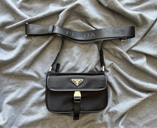 Prada triangle-logo messenger bag