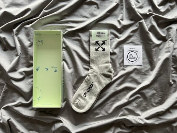 Off-white Arrows Logo Print Grey Socks (OH)