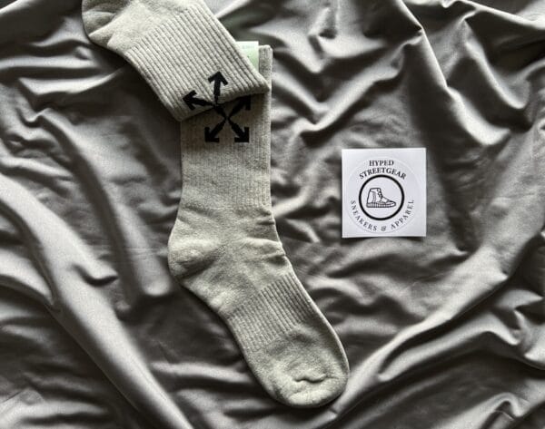 Off-white Arrows Logo Print Grey Socks (OH)