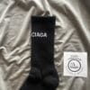 Balenciaga logo knit socks (OH)