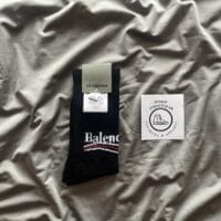 Balenciaga Political Campaign Logo Print Socks (OH)