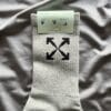 Off-white Arrows Logo Print Grey Socks (OH)