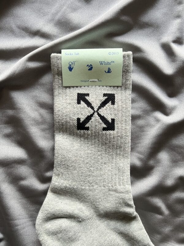 Off-white Arrows Logo Print Grey Socks (OH)