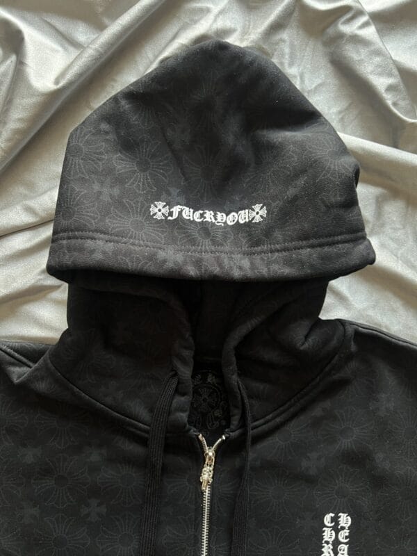 Chrome Hearts Zip-up Hooded Sweatshirt