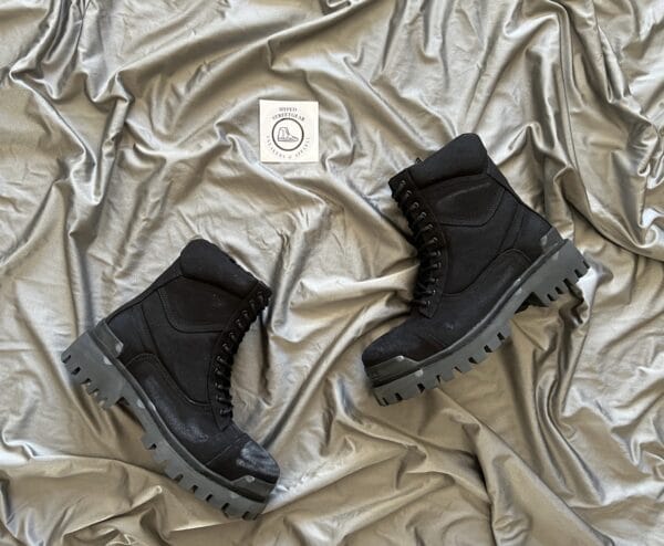 Balenciaga Distressed Combat Boots