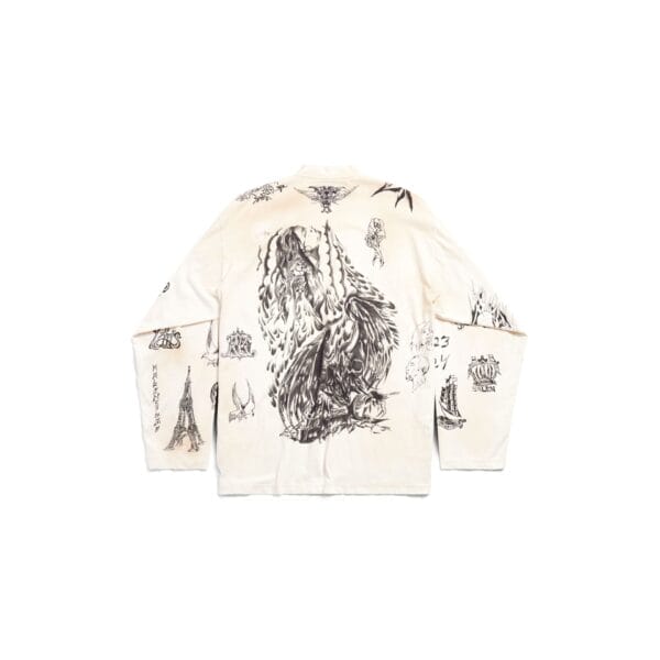 Balenciaga Long-sleeve Logo-print Cotton T-shirt