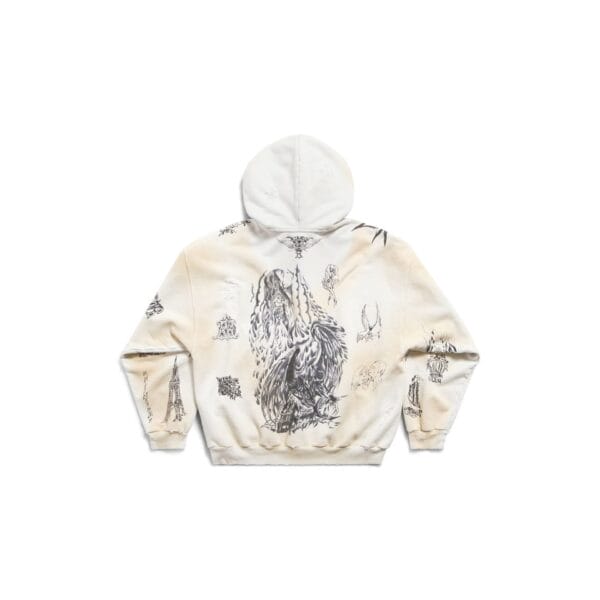 Balenciaga Zip-up Hooded Sweatshirt