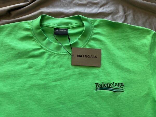 IMG_9453 Balenciaga Embroidered Logo Cotton T-shirt