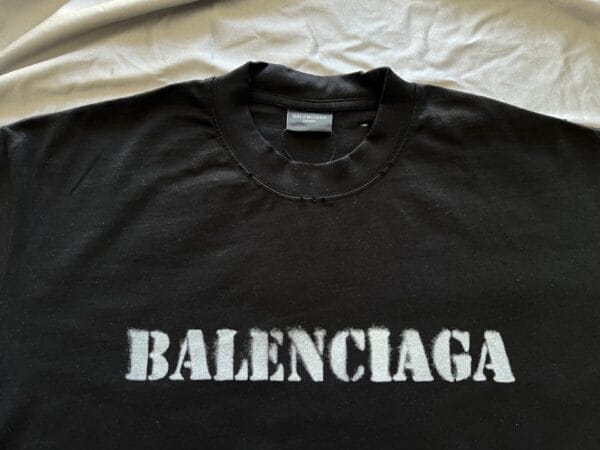 Balenciaga Logo Print Cotton T-shirt
