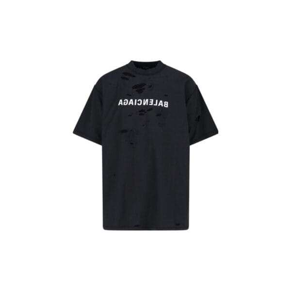 Balenciaga Logo Print Cotton T-shirt