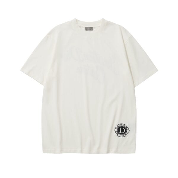 6ec1b098-2 Dior Embroidery Logo-print T-shirt