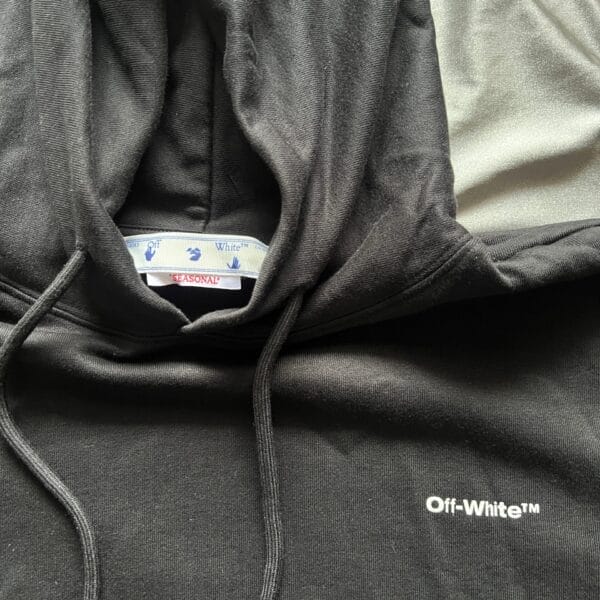 Off White Scribble Diagonal Hooded Sweatshirt