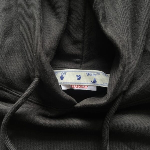 Off White Scribble Diagonal Hooded Sweatshirt