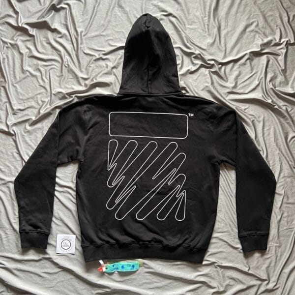 Off White Scribble Diagonal Hooded Sweatshirt