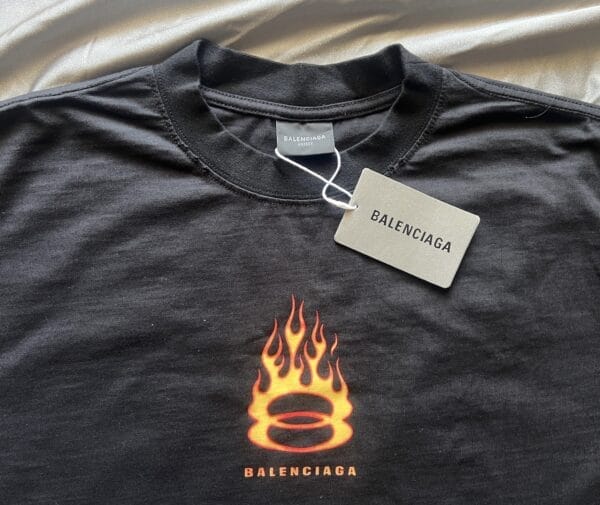 Balenciaga Logo Print Cotton T-shirt